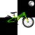 KPC FluoBike Raptor dinós VILÁGÍTÓS 16 neonzöld fluoreszkáló gyermek kerékpár