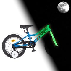   KPC FluoBike Police szirénás VILÁGÍTÓS 16 kék fluoreszkáló gyermek kerékpár