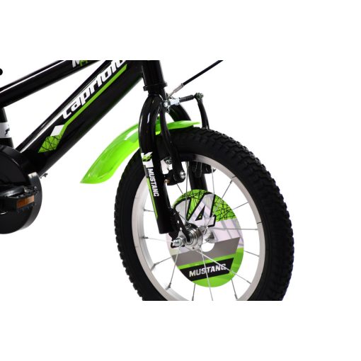Capriolo Mustang 14" gyerek kerékpár Fekete-Zöld